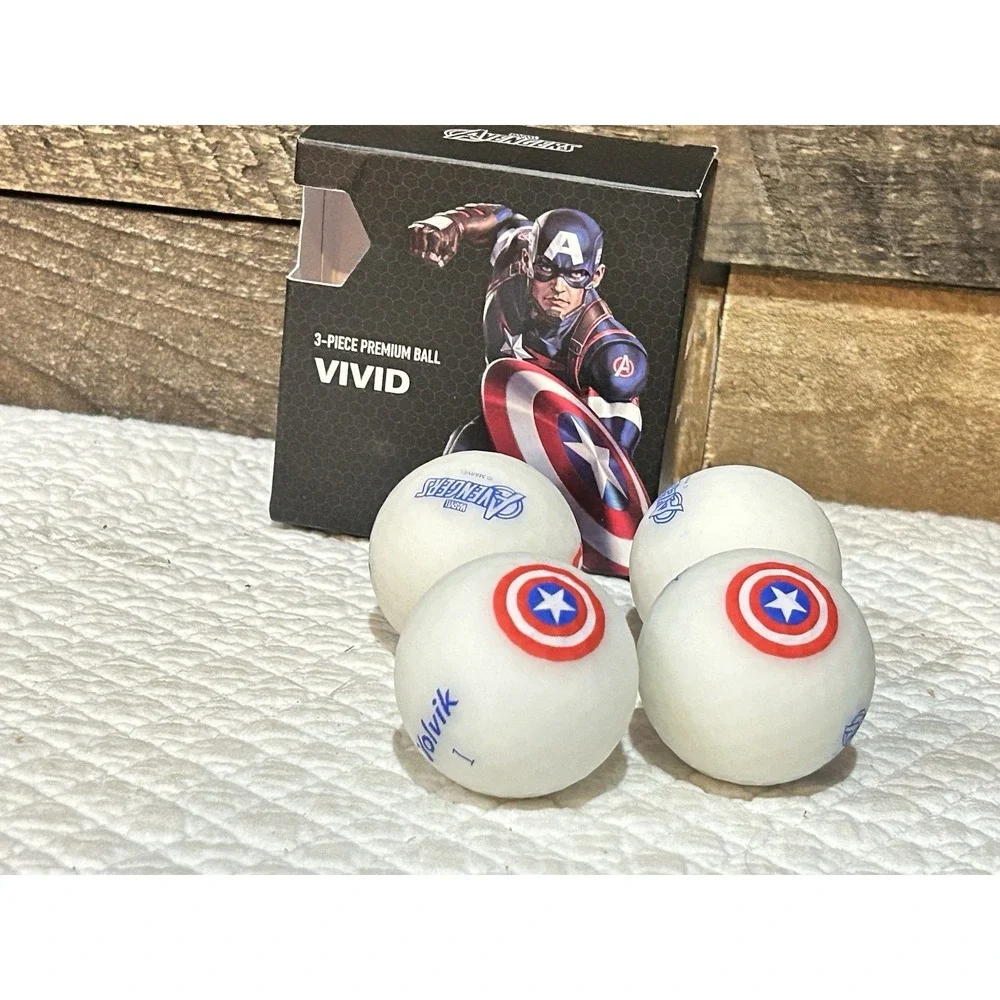 Volvik Vivid Marvel X Golf‎ Balls (Captain America, 4pk) NEW